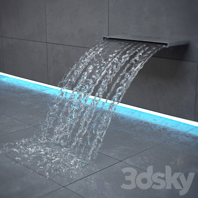 3d models: Miscellaneous - Waterfall for swimming pools