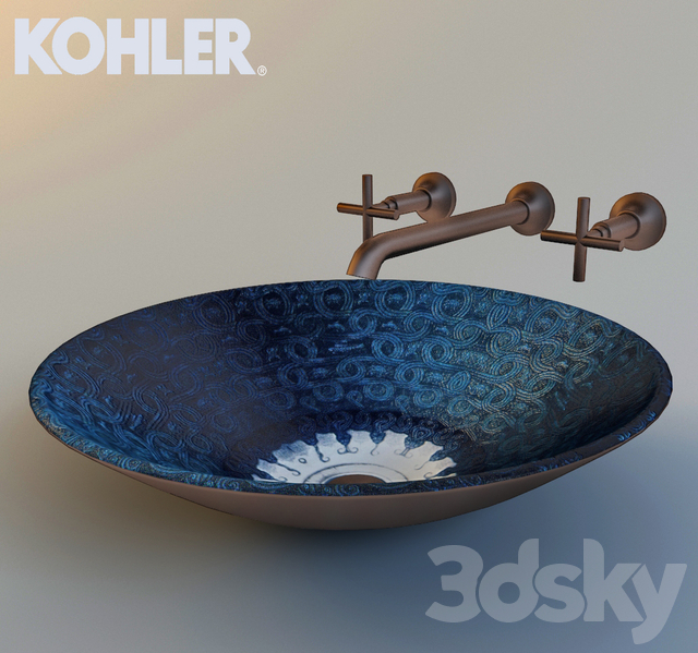 3d Models Wash Basin Kohler Serpentine Bronze