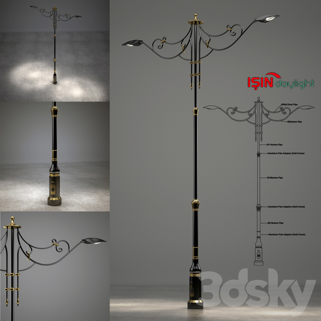 3dSkyHost: Contemporary Street Lighting 3d model