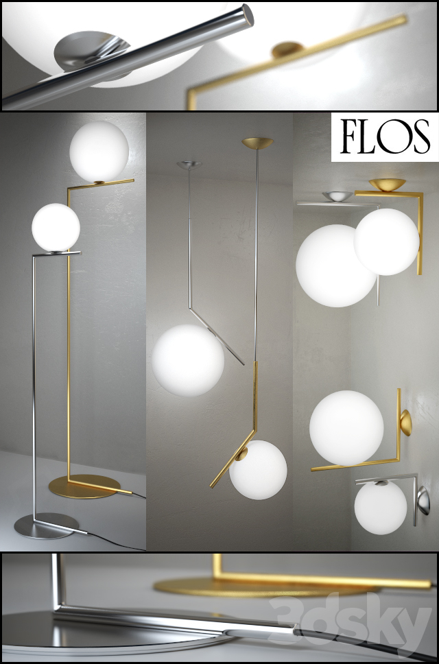 3d models: Floor lamp - IC Lights - floor suspension ceiling wall by Flos