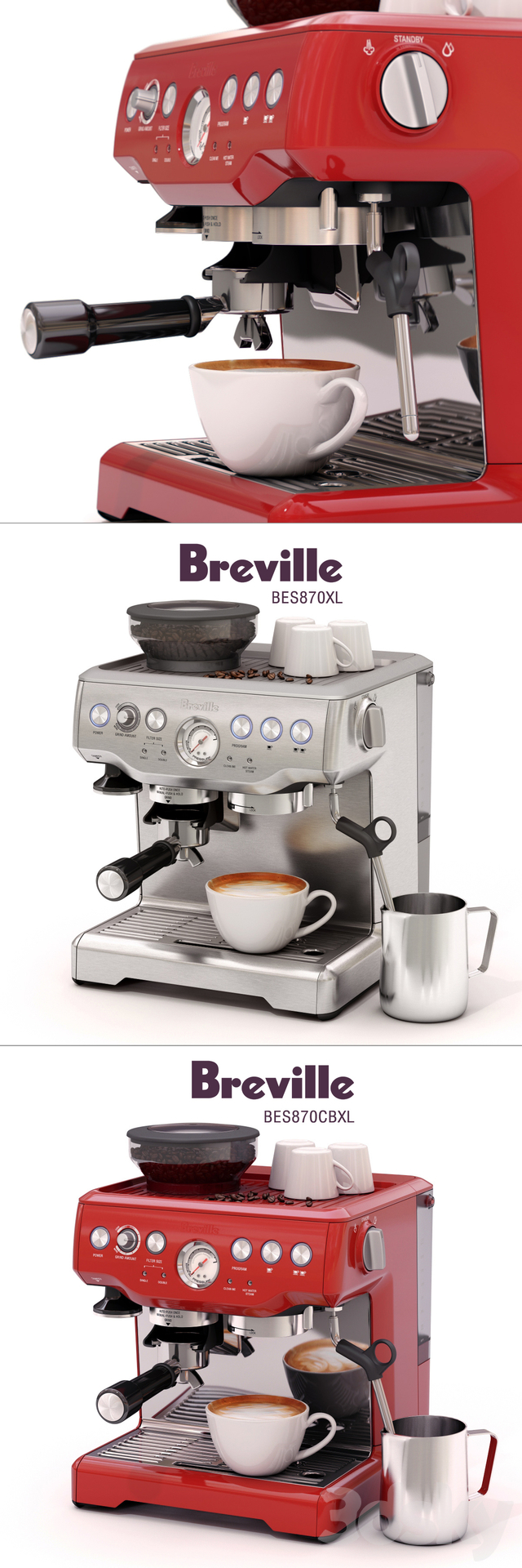 3d models: Kitchen appliance - Breville Barista Express