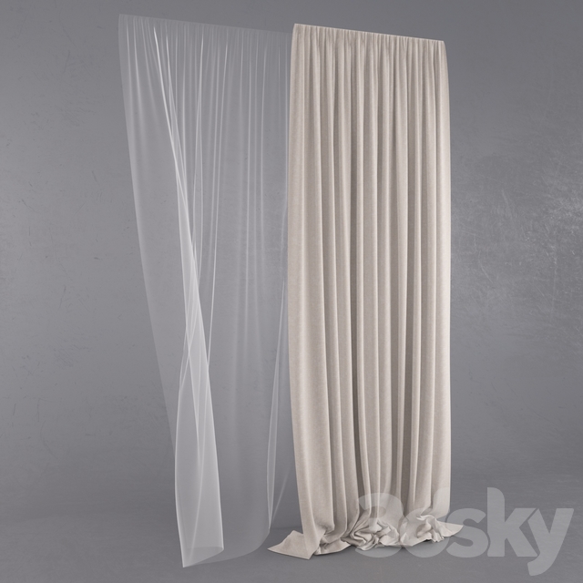 curtain material vray 3ds max