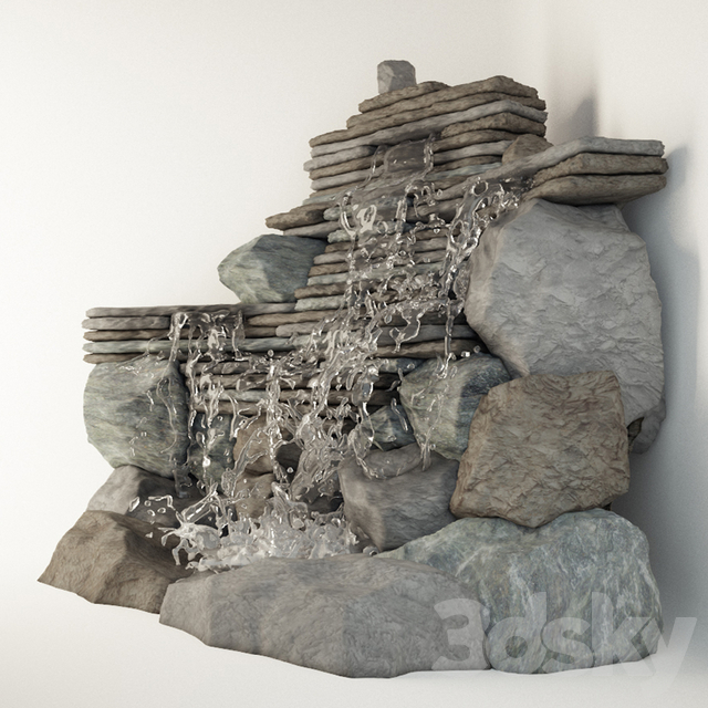 3d models: Other architectural elements - Decorative waterfall