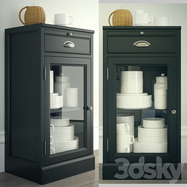 3d Models Sideboard Chest Of Drawer Pottery Barn Glass Door