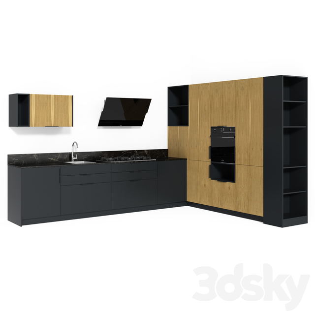 3dSkyHost: Kitchen corner 3d model free