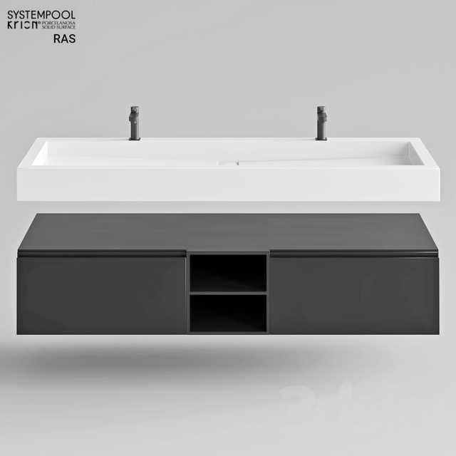 3d Models Bathroom Furniture Porcelanosa Krion Ras Series