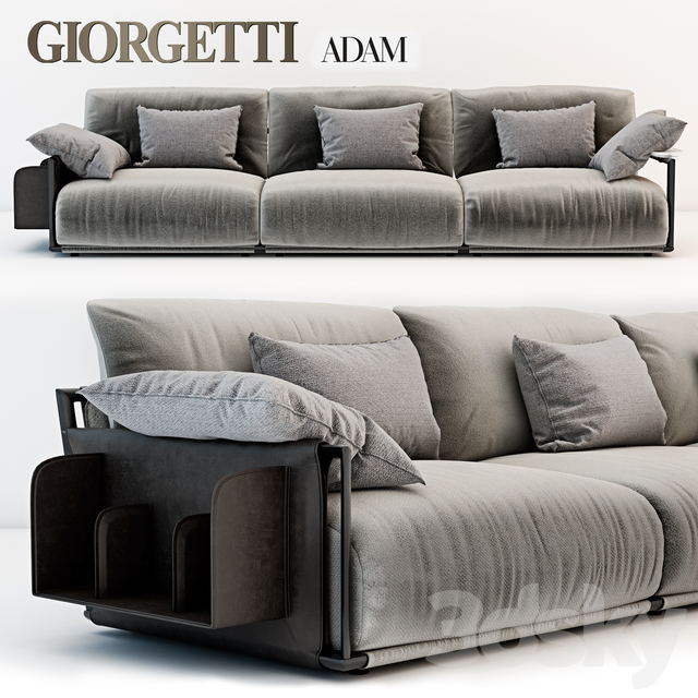 3d models: Sofa - Giorgetti Adam sofa