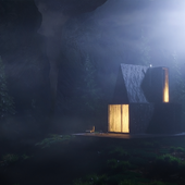 Gloomy house in forest (сделано по уроку)