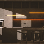 BlackWhite|Living Room|Kitchen|Unreal Engine 5