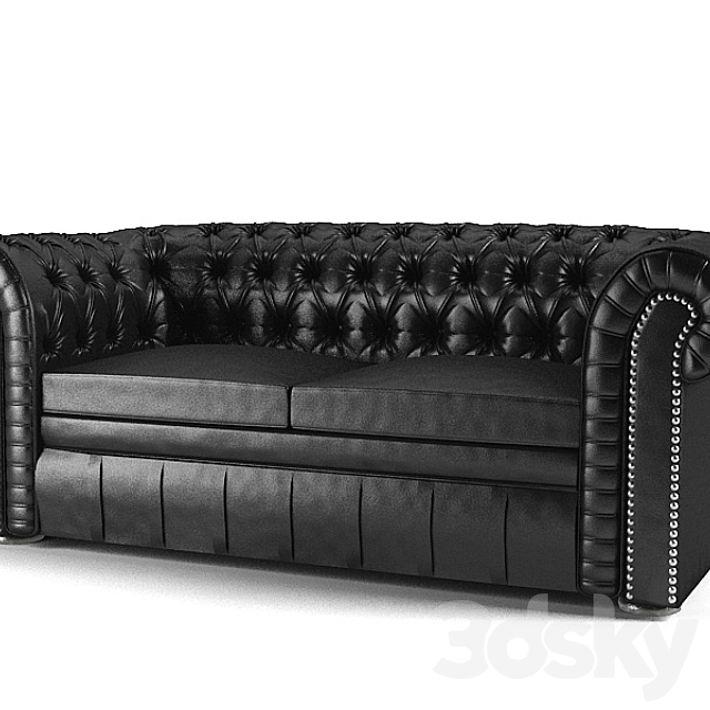 3d Models Sofa Quilted Leather, Quilted Leather Sofa