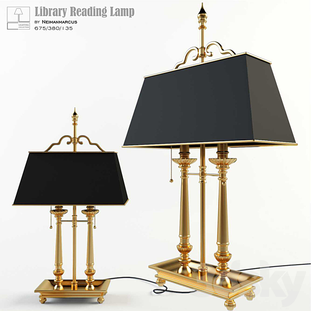 Library Reading Lamp Table 3d, Classic Library Floor Lamp