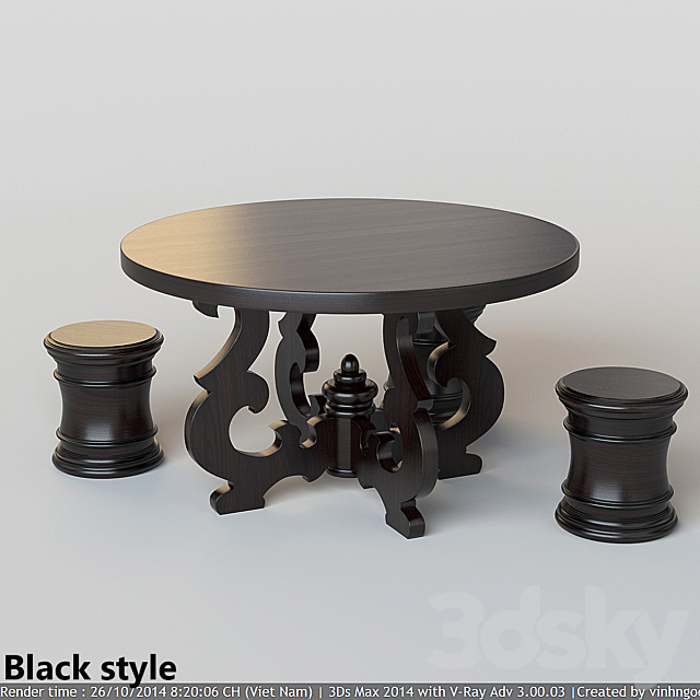 French Country Round Dining Table, French Country Round Dining Table Black