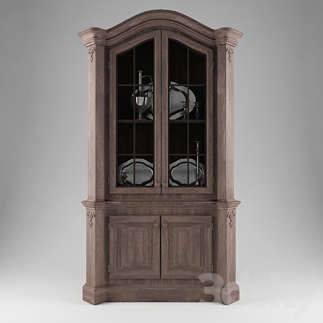 3d Models Wardrobe Display Cabinets Antique Oak Cupboard For