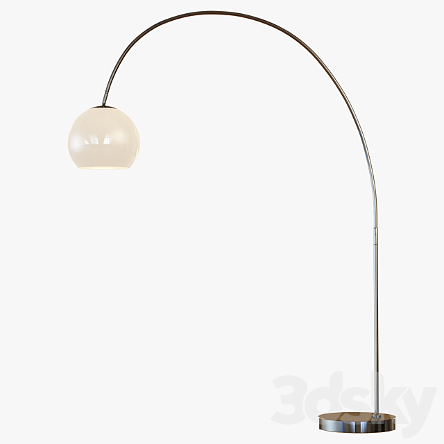 Overarching Acrylic Shade Floor Lamp, Floor Lamp With Acrylic Shade