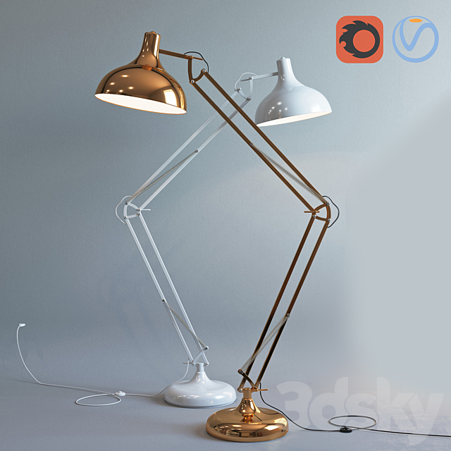 Gang Mail mobiel Lamp eglo borgillio - Floor lamp - 3D Models