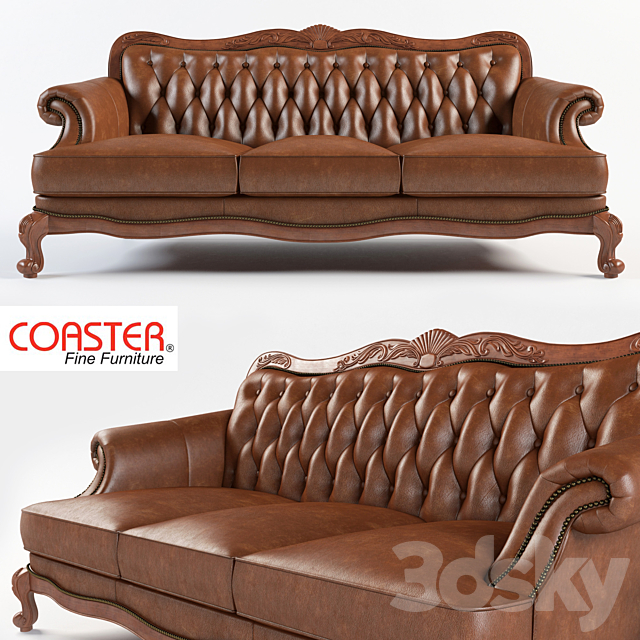 Coaster Furniture Victoria Sofa, Coaster Victoria Leather Sofa