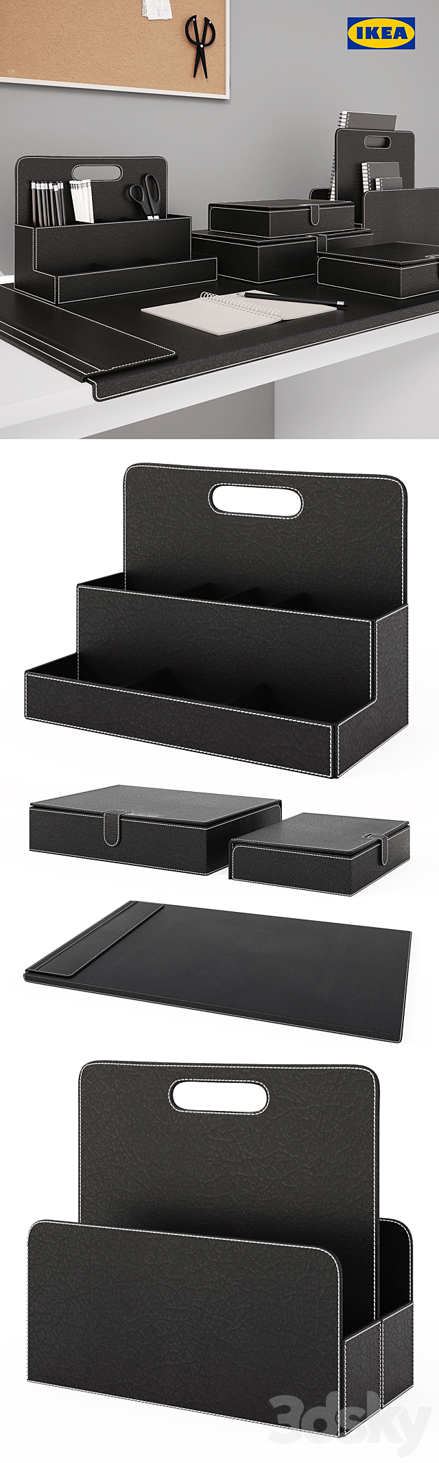 3d Models Decorative Set Table Set Ikea Rissla Box Set Of 3