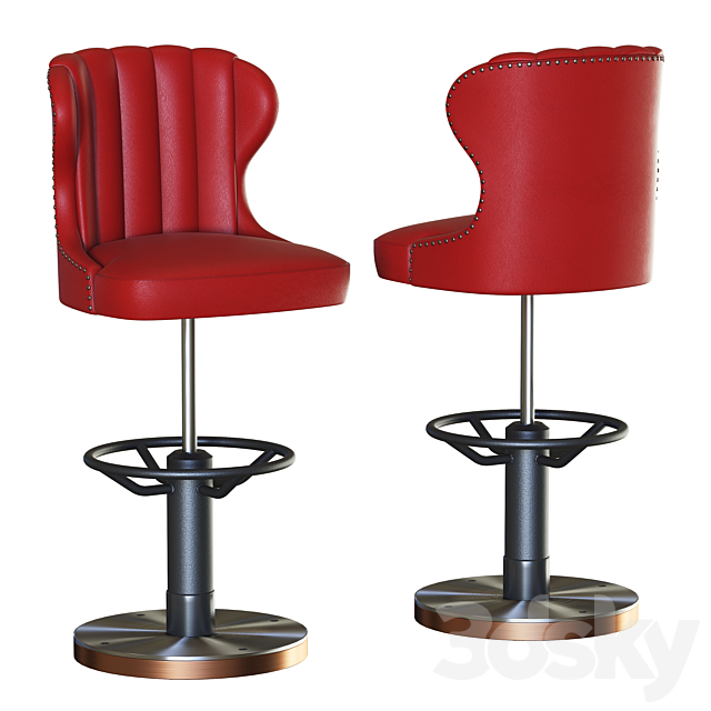 Captains Bar Stool Chair 3d Models, Captain Chair Style Bar Stools