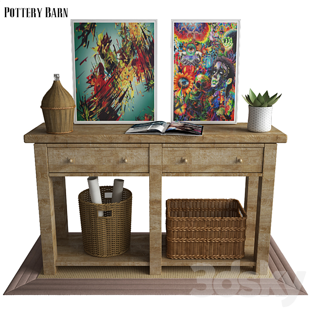 Pottery Barn Benchwright Console Table, Pottery Barn Benchwright Console Table