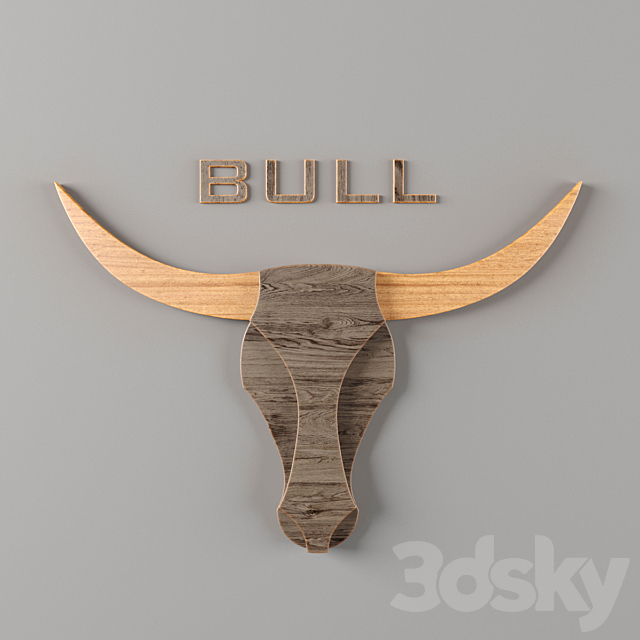 Bull Head Wall Decor - Other decorative objects - 3D Models