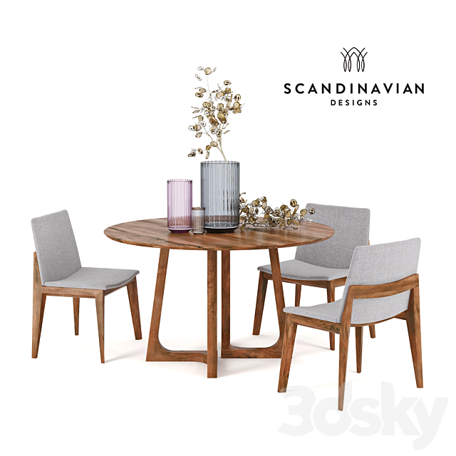 Scandinavian Designs Fuchsia Dining, Scandinavian Design Dining Table Chairs