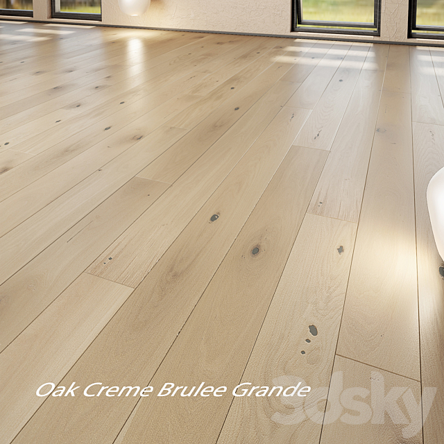 Barlinek Floorboard - Pure Line - Oak Creme Brulee Grande - Wood - 3D Models