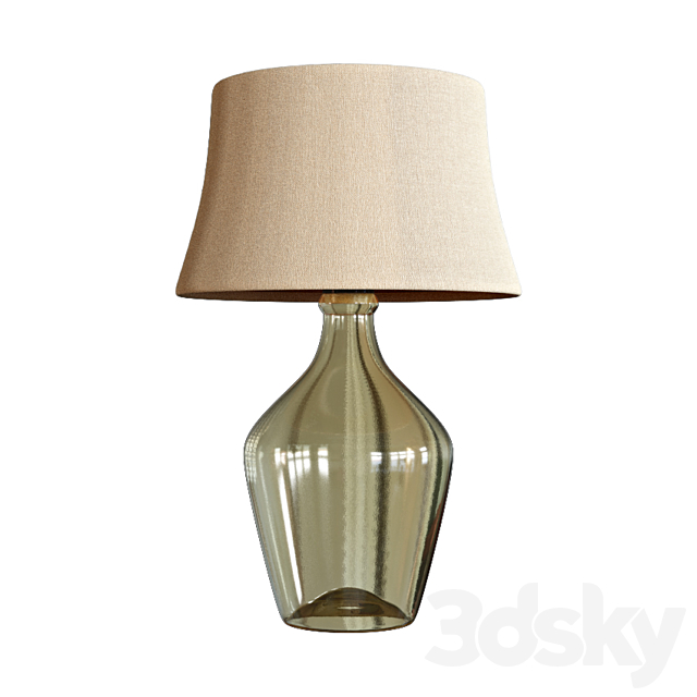 3d Models Table Lamp Clift Glass, Clift Glass Table Lamp