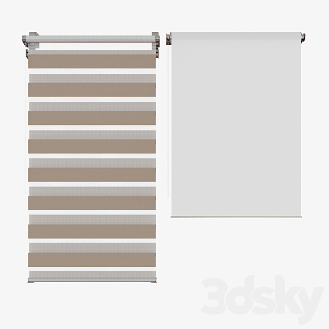 3d Models Curtain Animated Roller Blinds With Automatic Width