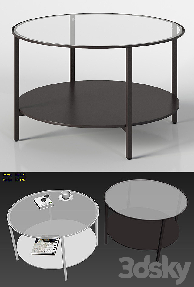 3d Models Table Ikea Vittsjo Coffee, Ikea Round Coffee Table Glass