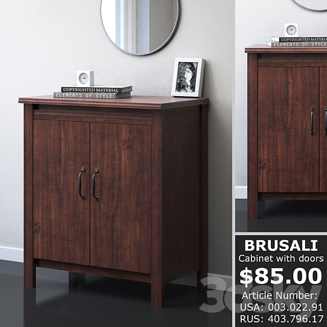 3d Models Sideboard Chest Of Drawer Ikea Brusali Cabinet With