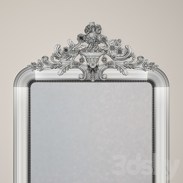 Louis Philippe Gilt Mirror Restoration, Louis Philippe Silver Gilt Mirror