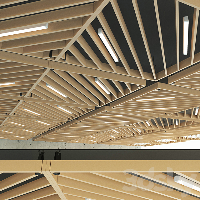 Wooden Suspended Ceiling 13, Suspended Wood Ceiling Detail