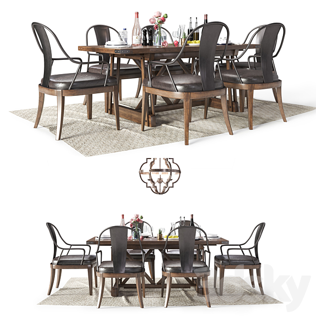 Table Chair 3d Models, Pulaski Furniture Dining Room Table