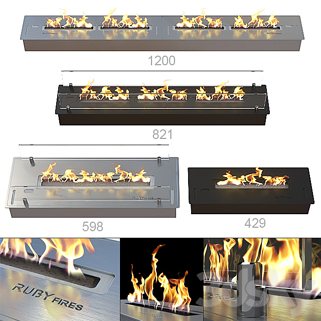 Arne Dezelfde magnetron Fireplaces Ruby Fires. - Fireplace - 3D Models