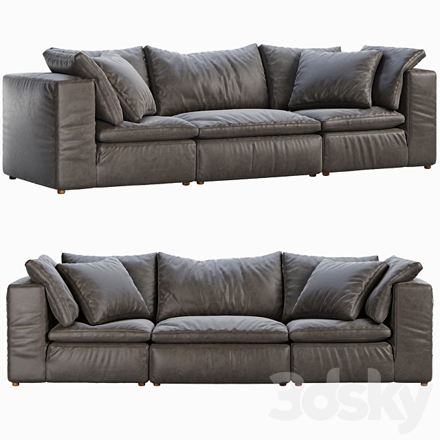 Rh Cloud Modular Leather Sofa, Rh Cloud Leather Sofa