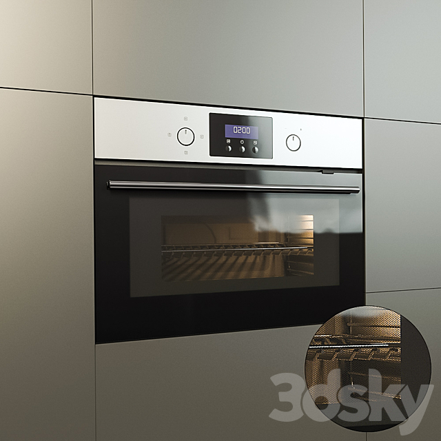3d Models Kitchen Appliance Built In Microwave Oven Ikea Mirakulos