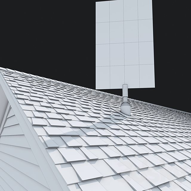 3d models Facade element roof shingles