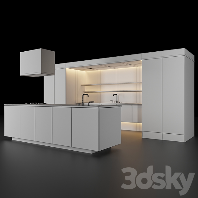 Modern kitchen 1 - Kitchen - 3D Models