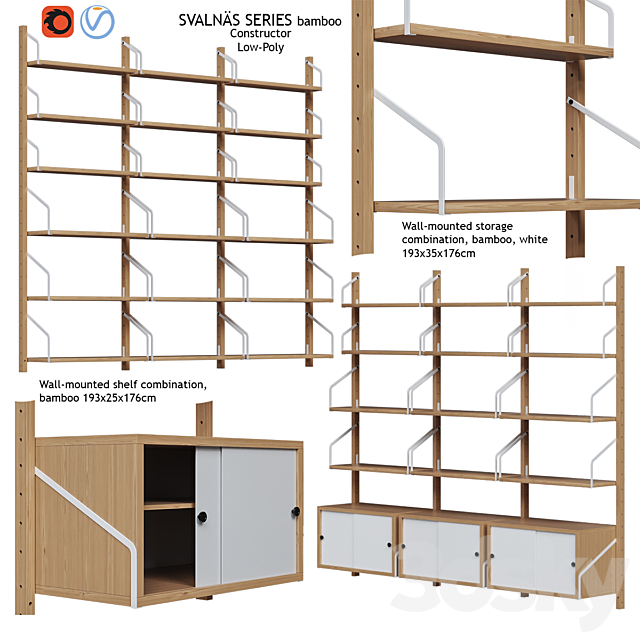 3d Models Other Storage System And Designer Svalnas Ikea Vol 8 - Ikea Wall Storage System