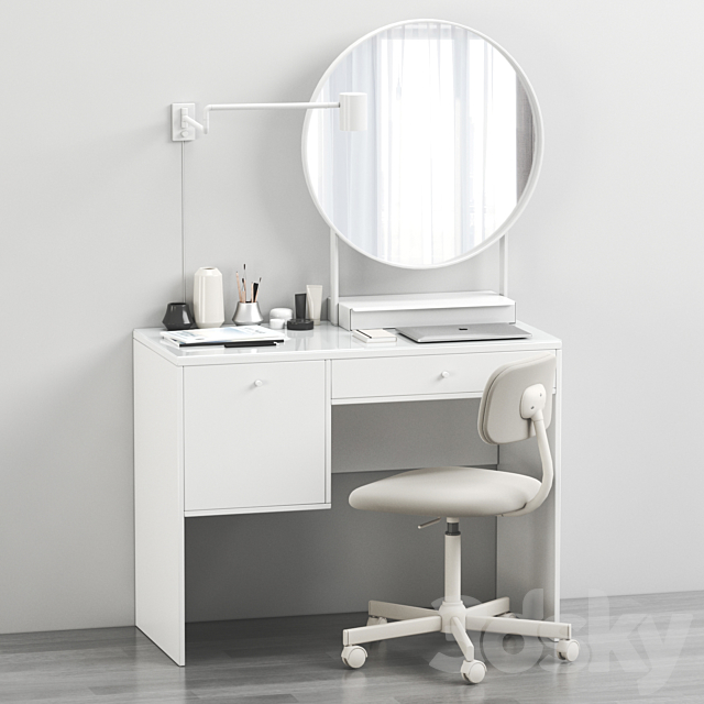 3d Models Dressing Table Ikea Syvde Dressing Table And Decor