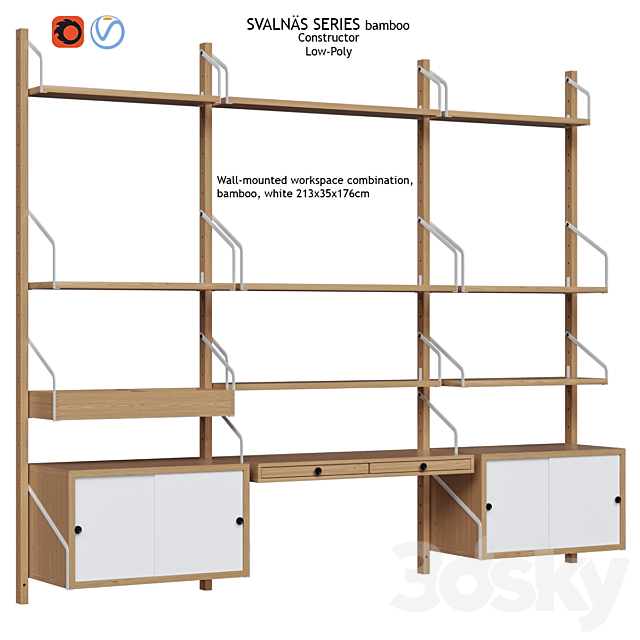 3d Models Other Storage System And Designer Svalnas Ikea Vol 10 - Ikea Wall Storage System
