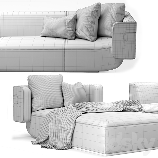 Longhi mi sofa - Sofa - 3D Models