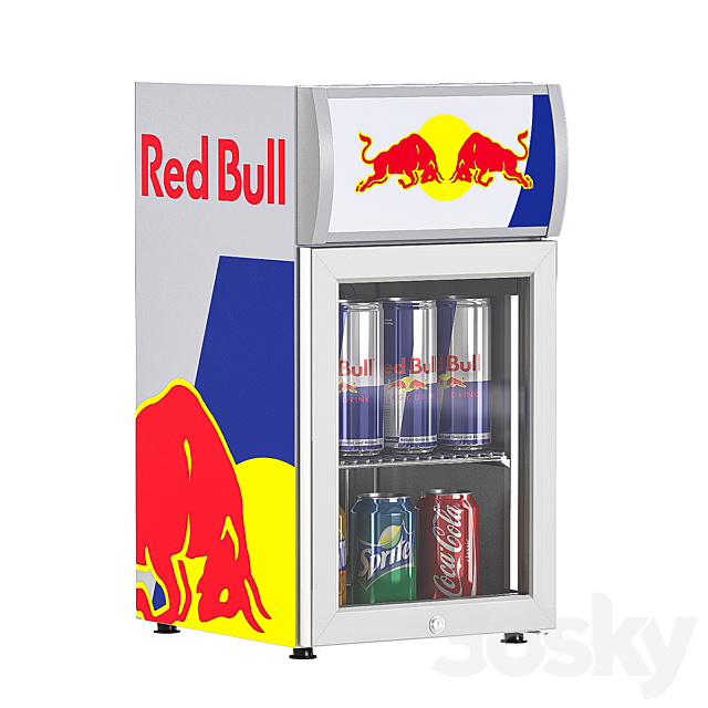 3d Models Shop Mini Refrigerator Red Bull