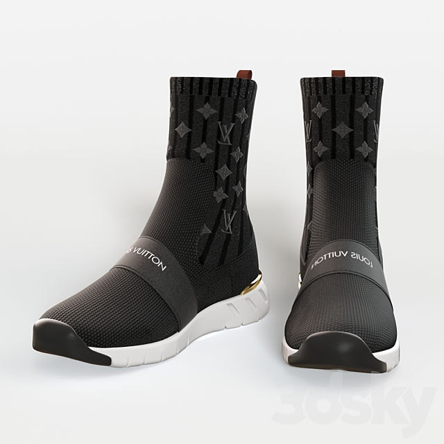 3d models: Footwear - louis vuitton AFTERGAME SNEAKER BOOT