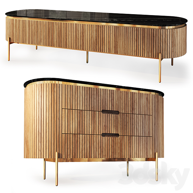 3d Models Sideboard Chest Of Drawer Dresser And Tv Stand
