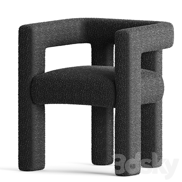 CB2 Stature Chair Black - Chair - 3D Models