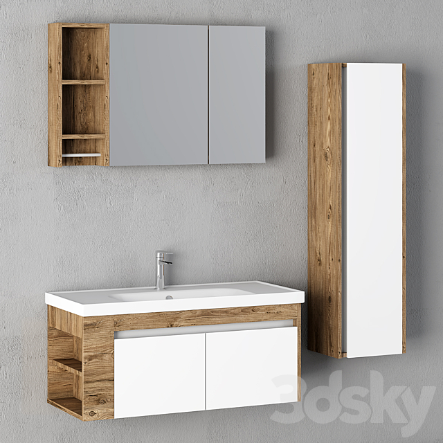 Modern Bathroom Cabinet No 077, Bathroom Floor Cabinet B Model