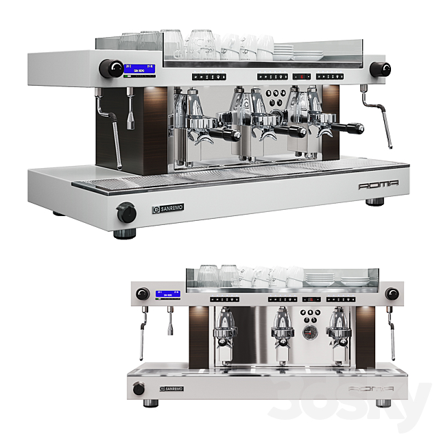 Sanremo Roma Coffee Machine Kitchen Appliance 3d Models