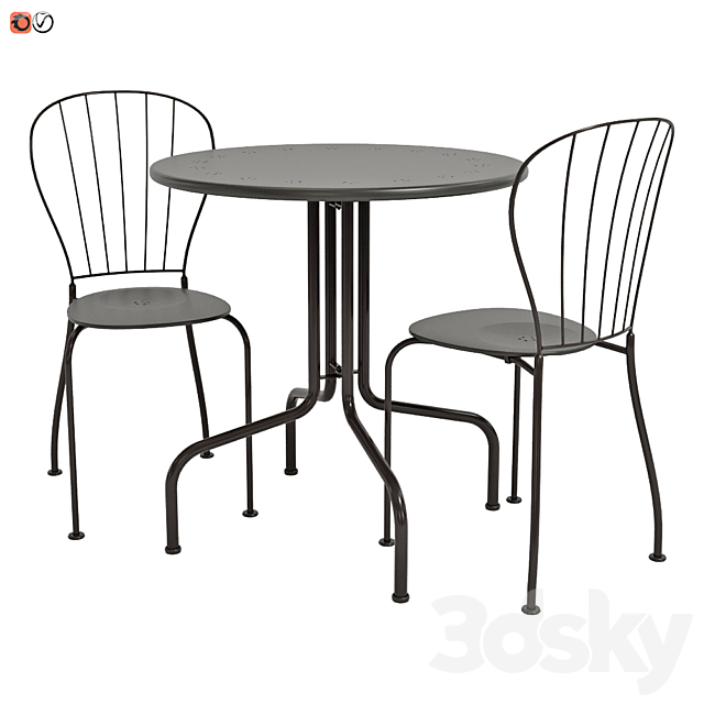 3d Models Table Chair Garden Furniture Ikea Lekke Table And Chair