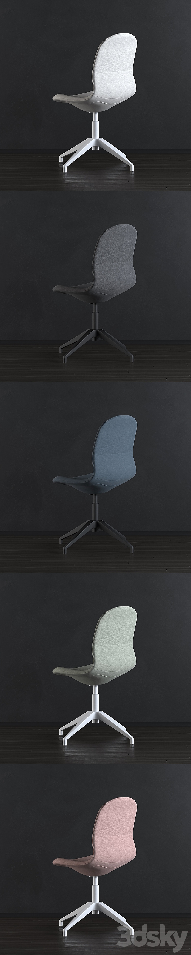 3d models chair  ikea langfjall chair 02
